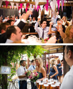 Reception drinks and a celebratory toast!